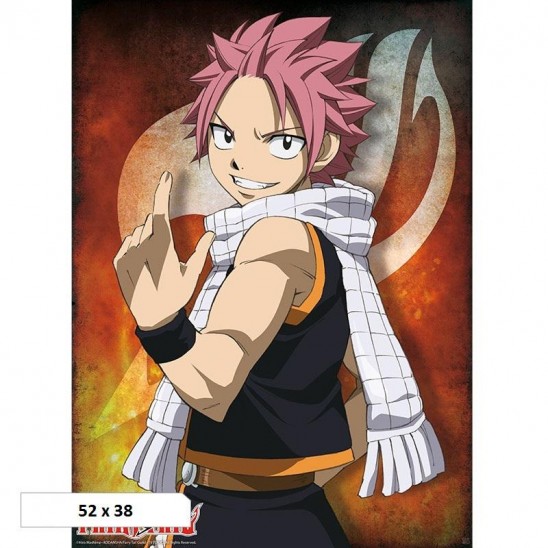 Αφίσα Natsu Dragneel + Guild Insignia (52x38)