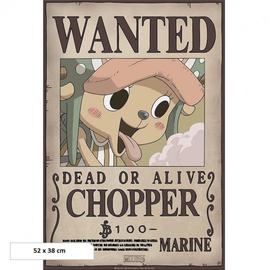 Αφίσα Wanted Chopper 100 Beli (52x38)