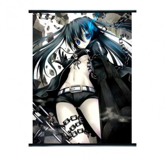 Wall Scroll Black Rock Shooter in action (60x90)