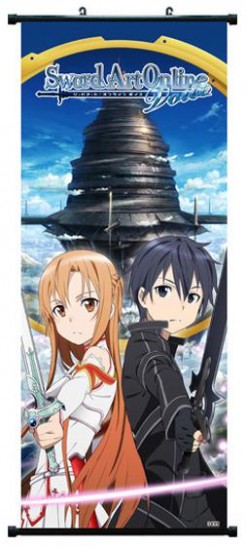 Wall Scroll Kirito και Asuna (40x102)