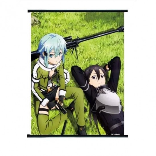 Wall Scroll Kirito + Sinon (60x90)