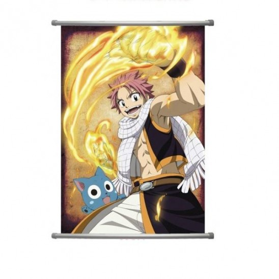 Wall Scroll Natsu + Happy (60x90)