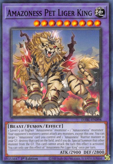 Amazoness Pet Liger King (DABL-EN098) - 1st Edition