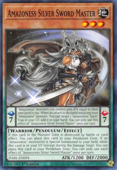 Amazoness Silver Sword Master (DABL-EN094) - 1st Edition