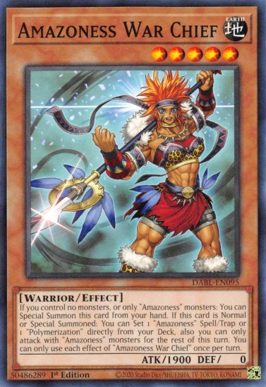 Amazoness War Chief (DABL-EN095) - 1st Edition