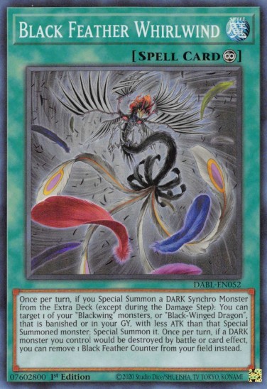 Black Feather Whirlwind (DABL-EN052) - 1st Edition