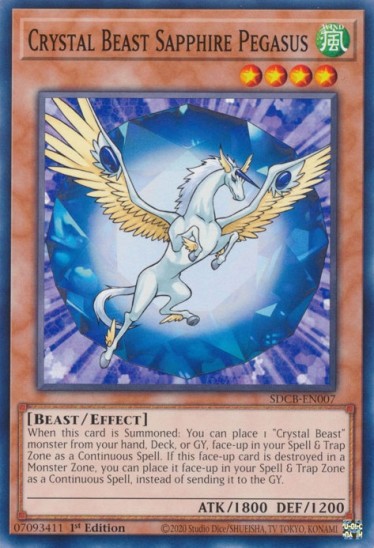 Crystal Beast Sapphire Pegasus (SDCB-EN007) - 1st Edition