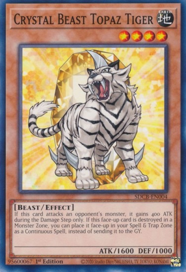 Crystal Beast Topaz Tiger (SDCB-EN004) - 1st Edition