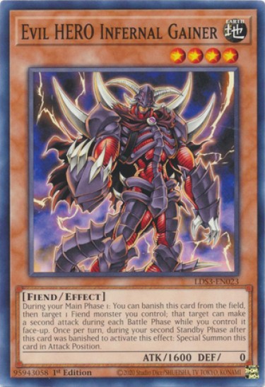 Evil HERO Infernal Gainer (LDS3-EN023) - 1st Edition