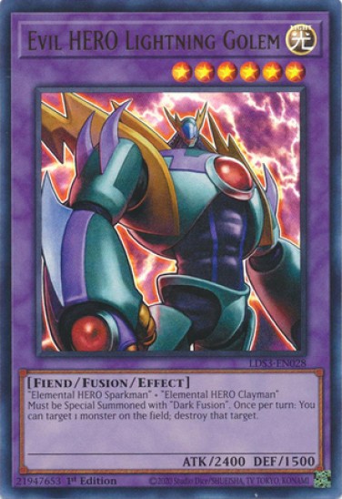 Evil HERO Lightning Golem (LDS3-EN028) - 1st Edition