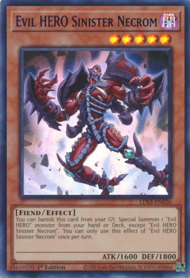 Evil HERO Sinister Necrom (LDS3-EN026) - 1st Edition