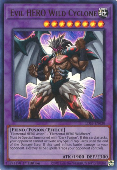 Evil HERO Wild Cyclone (LDS3-EN030) - 1st Edition