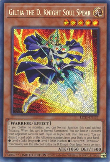 Giltia the D. Knight - Soul Spear (LDS3-EN137) - 1st Edition