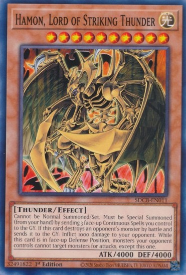 Hamon, Lord of Striking Thunder (SDCB-EN011) - 1st Edition