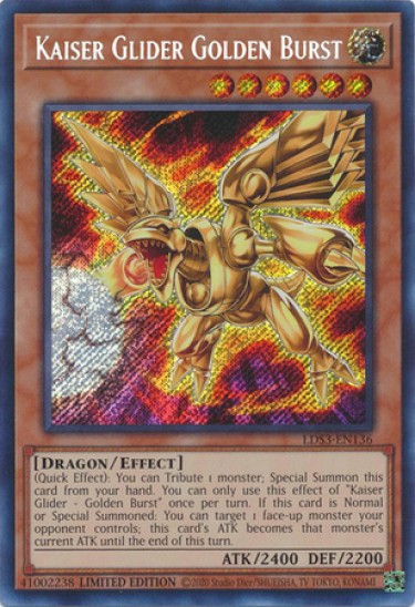 Kaiser Glider - Golden Burst (LDS3-EN136) - 1st Edition