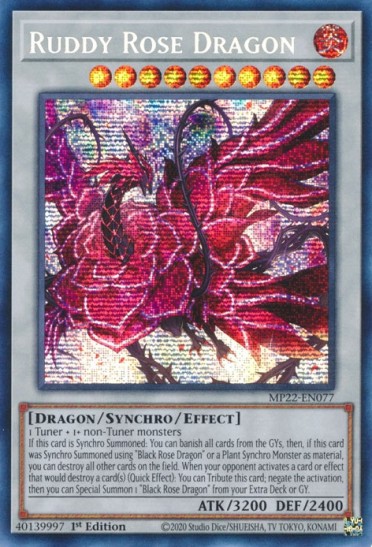 Ruddy Rose Dragon (MP22-EN077) - 1st Edition