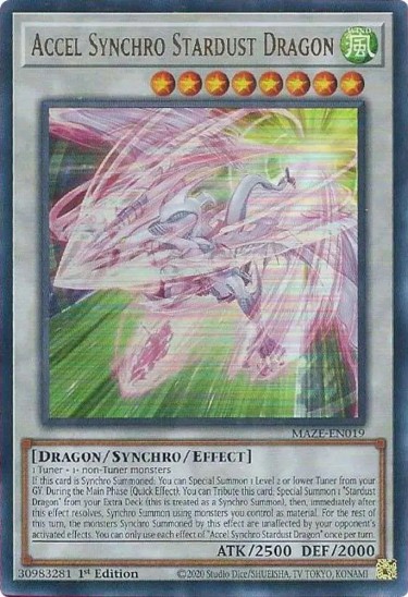 Accel Synchro Stardust Dragon (MAZE-EN019) - 1st Edition