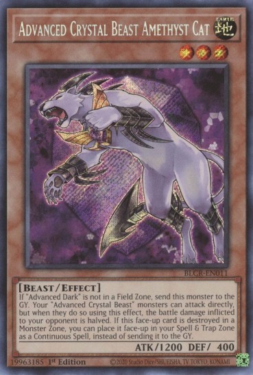 Advanced Crystal Beast Amethyst Cat (BLCR-EN011) - 1st Edition