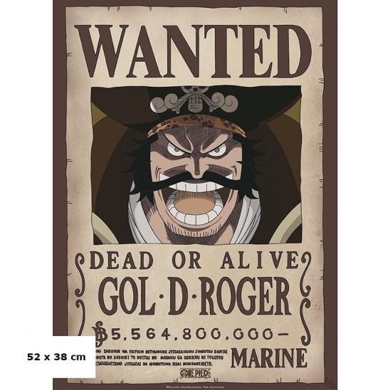 Αφίσα Wanted Gol D. Roger (52x38)