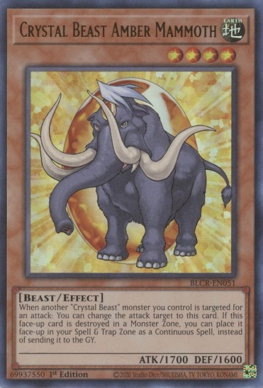 Crystal Beast Amber Mammoth (BLCR-EN051) - 1st Edition