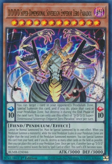 D/D/D/D Super-Dimensional Sovereign Emperor Zero Paradox (BLMR-EN046) - 1st Edition