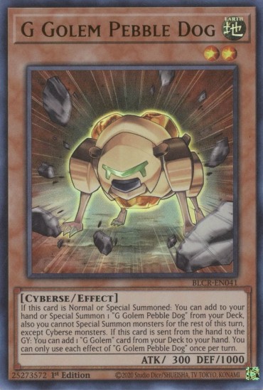 G Golem Pebble Dog (BLCR-EN041) - 1st Edition