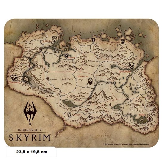 Mousepad Skyrim Map (Flexible)