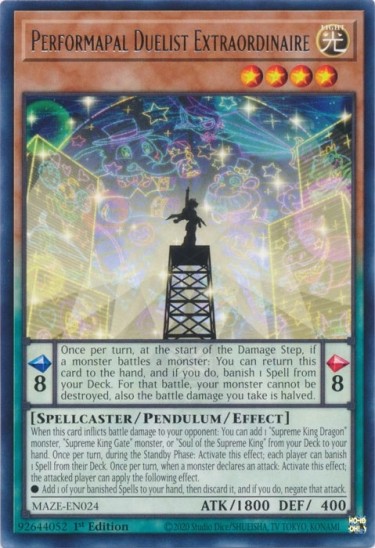 Performapal Duelist Extraordinaire (MAZE-EN024) - 1st Edition