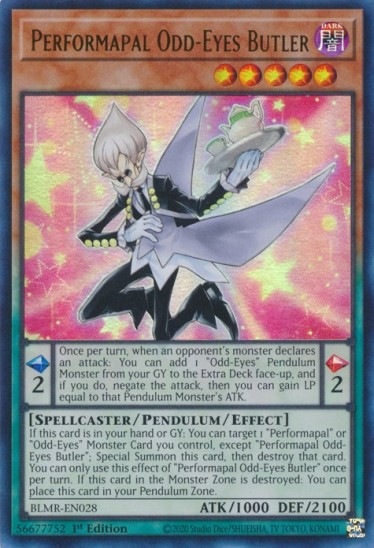 Performapal Odd-Eyes Butler (BLMR-EN028) - 1st Edition