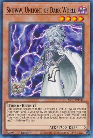 Snoww, Unlight of Dark World (SR13-EN044) - 1st Edition