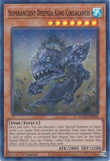 Superancient Deepsea King Coelacanth (MAZE-EN036) - 1st Edition