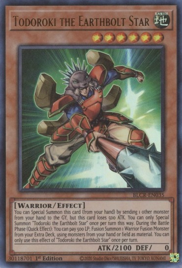 Todoroki the Earthbolt Star (BLCR-EN035) - 1st Edition