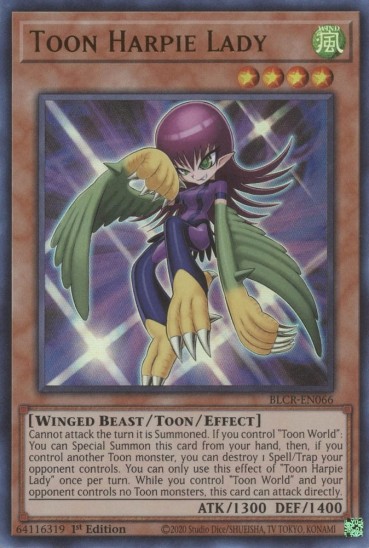 Toon Harpie Lady (BLCR-EN066) - 1st Edition