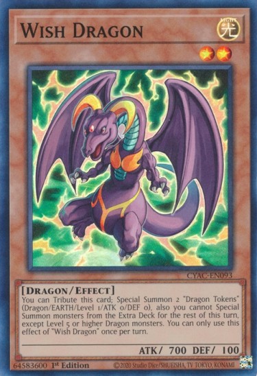 Wish Dragon (CYAC-EN093) - 1st Edition