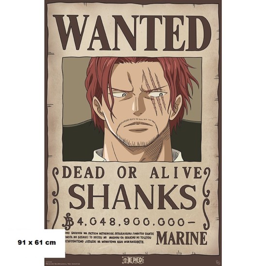 Αφίσα Wanted Shanks 4bn Beli (91x61)