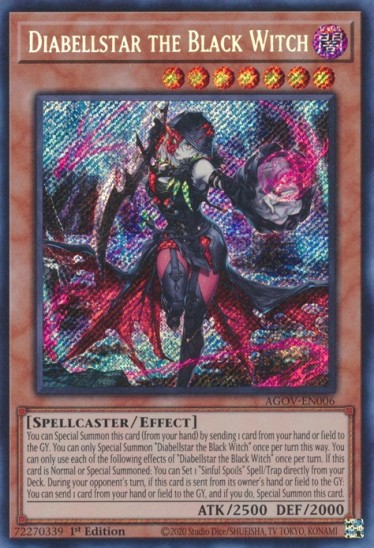 Diabellstar the Black Witch (AGOV-EN006) - 1st Edition