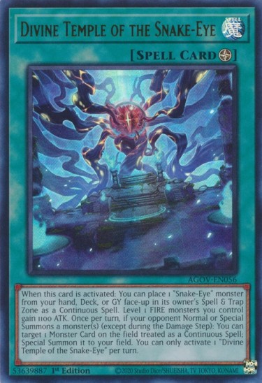 Divine Temple of the Snake-Eye (AGOV-EN056) - 1st Edition