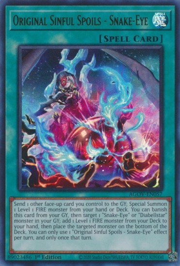 Original Sinful Spoils - Snake-Eye (AGOV-EN057) - 1st Edition