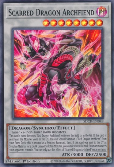 Scarred Dragon Archfiend (SDCK-EN049) - 1st Edition