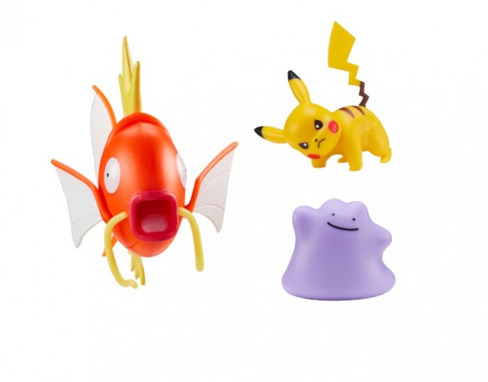 Φιγούρες Pikachu + Ditto + Magikarp