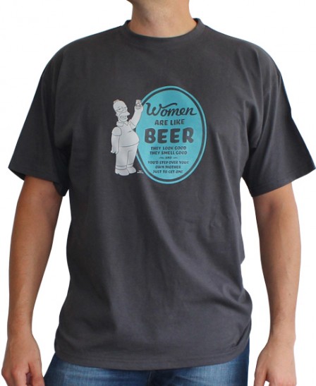 T-shirt Homer Women are like beer