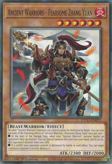 Ancient Warriors - Fearsome Zhang Yuan (ETCO-EN021) - 1st Edition