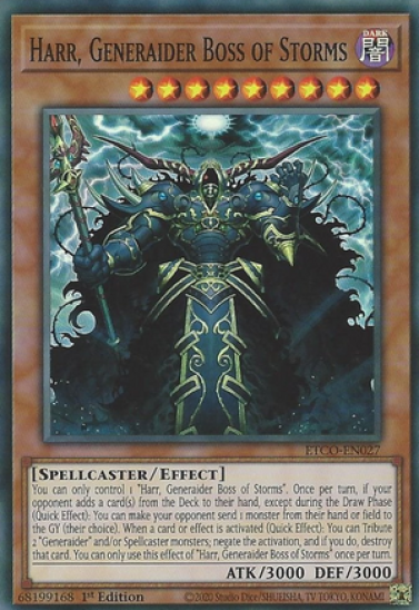 Harr, Generaider Boss of Storms (ETCO-EN027) - 1st Edition