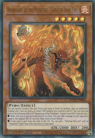 Awakening of the Possessed - Greater Inari Fire (SDCH-EN006) - 1st Edition
