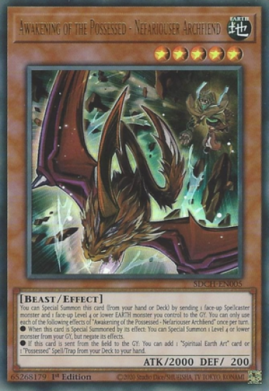 Awakening of the Possessed - Nefariouser Archfiend (SDCH-EN005) - 1st Edition