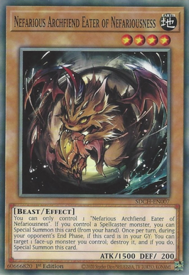 Nefarious Archfiend Eater of Nefariousness (SDCH-EN007) - 1st Edition