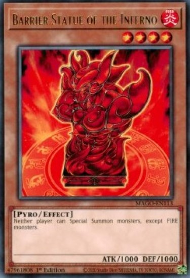 Barrier Statue of the Inferno (MAGO-EN113) - 1st Edition