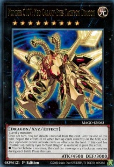 Number C107: Neo Galaxy-Eyes Tachyon Dragon (MAGO-EN063) - 1st Edition