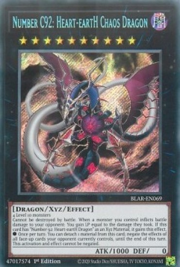 Number C92: Heart-eartH Chaos Dragon (BLAR-EN069) - 1st Edition