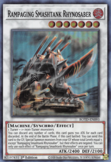 Rampaging Smashtank Rhynosaber (ROTD-EN093) - 1st Edition